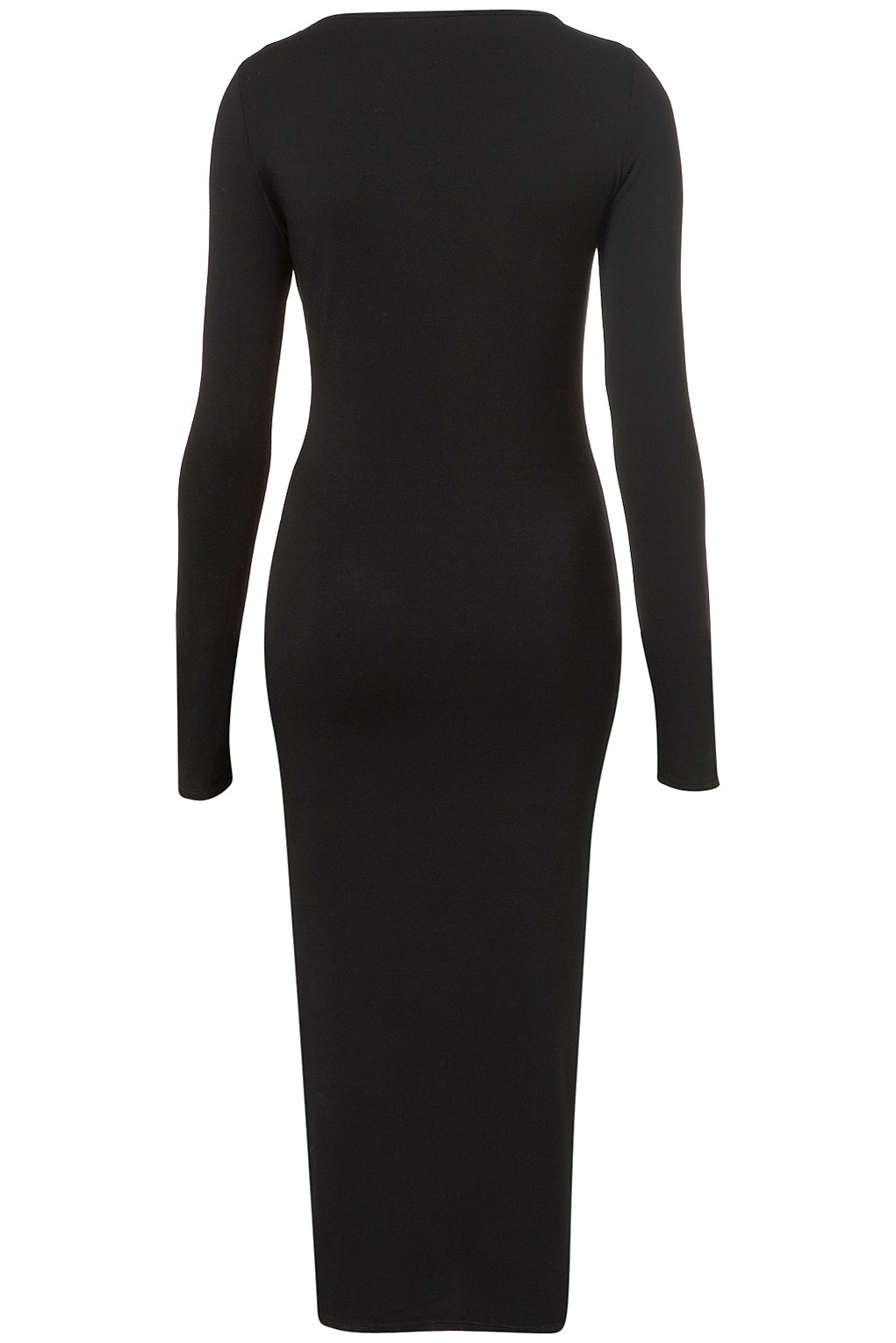 Topshop Tall Plain Midi Bodycon Dress in Black | Lyst