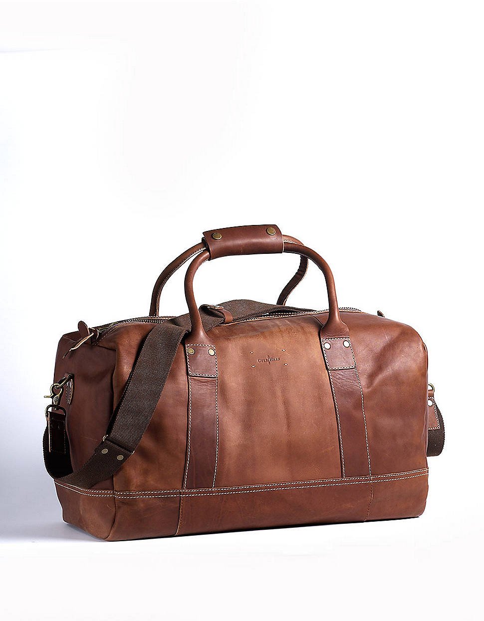 Cole Haan Hermitage Leather Duffel Bag in Brown for Men | Lyst