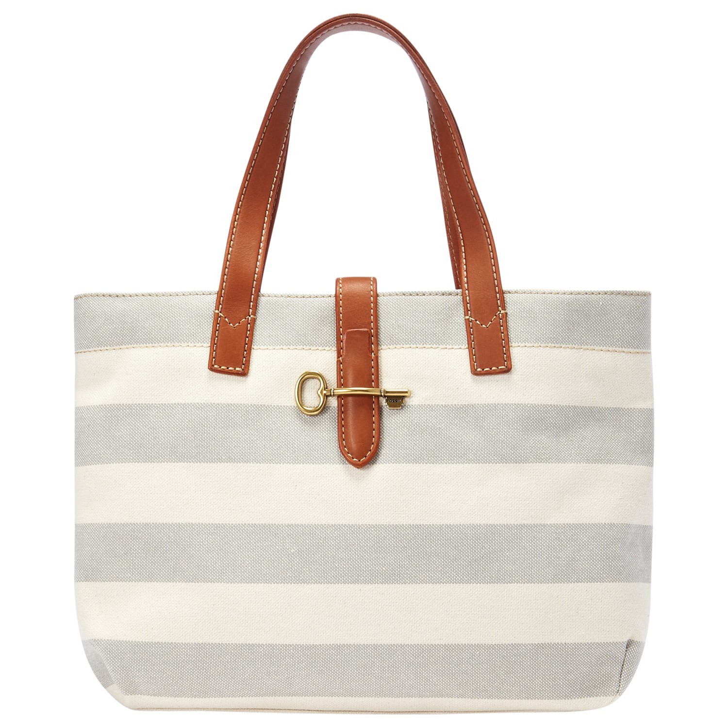 Fossil Austin Striped Shopper Handbag in Gray (multi) | Lyst