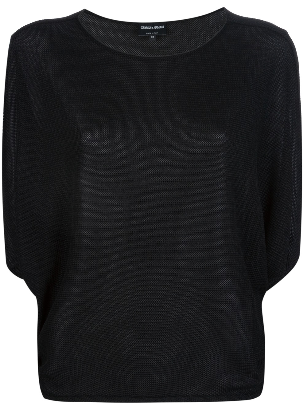 Lyst - Giorgio Armani Draped Sleeve Tshirt in Black