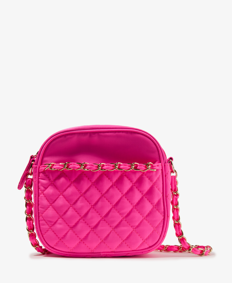 Lyst - Forever 21 Quilted Neon Camera Bag in Pink