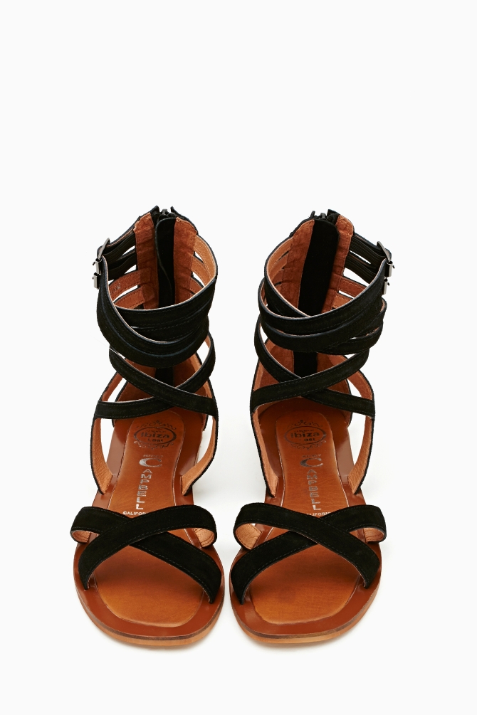 nasty gal black sandals