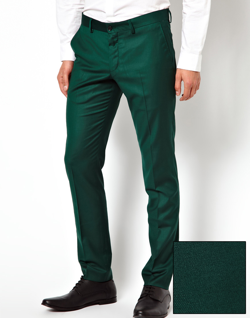 skinny fit suit pants