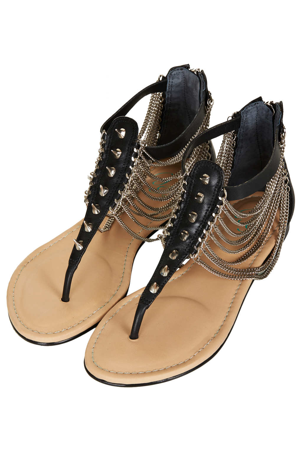 cat sandals black
