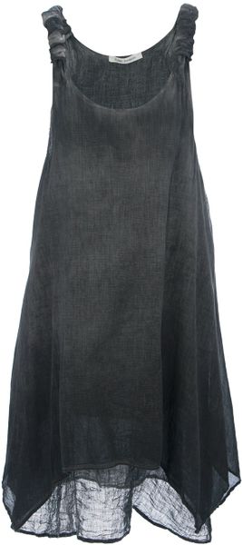 Poeme Bohemien Tank Top Dress in Gray (grey) | Lyst