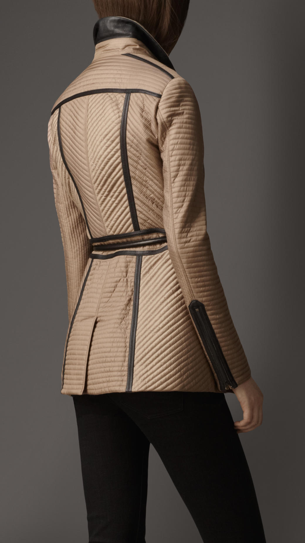 burberry brown quilted jacket