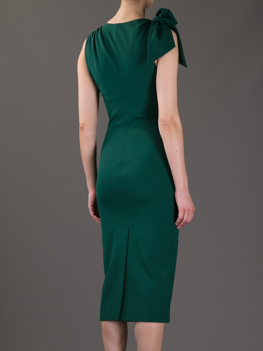 bow shoulder gown