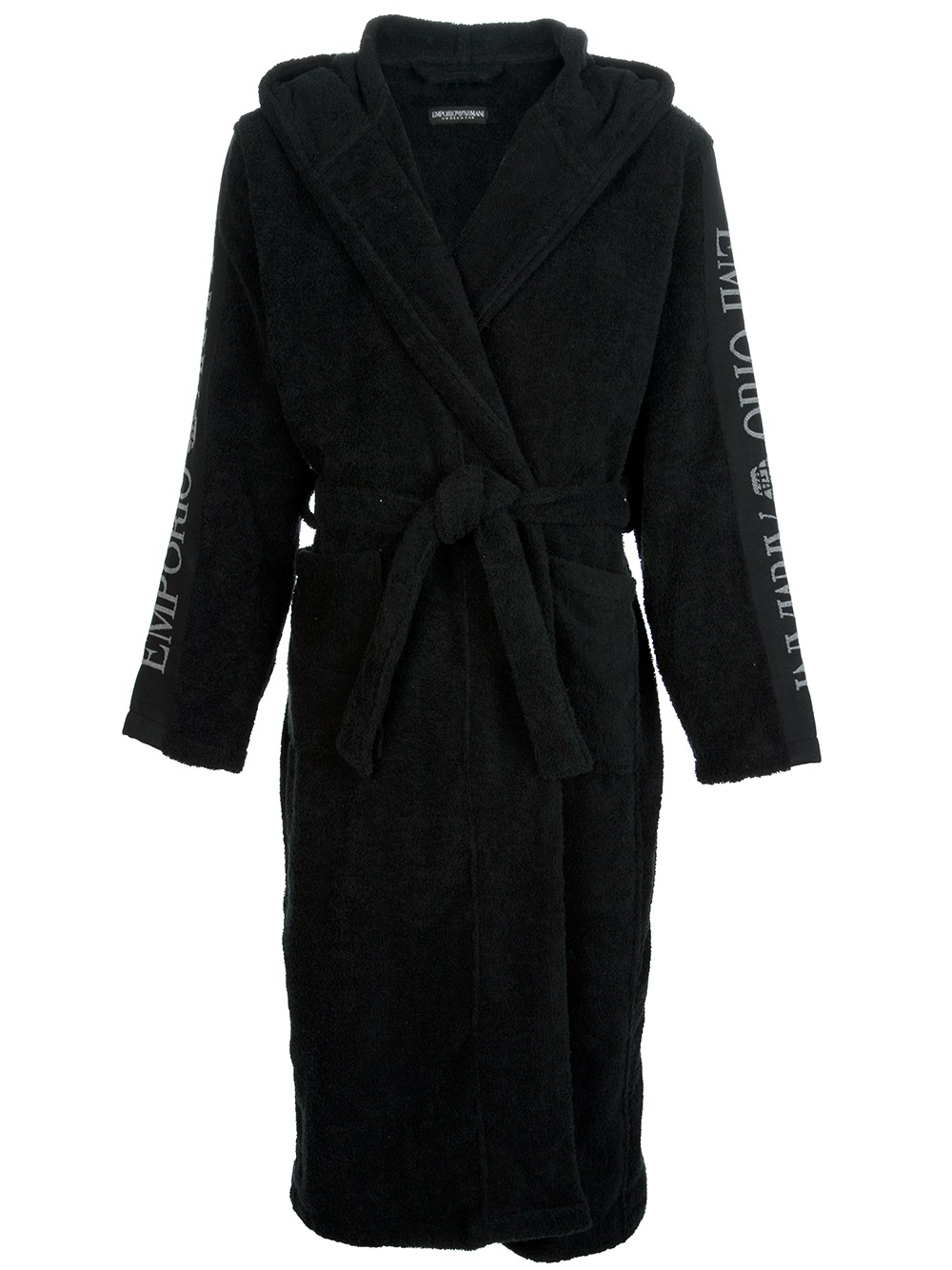 Emporio Armani Logo Robe in Black for Men | Lyst