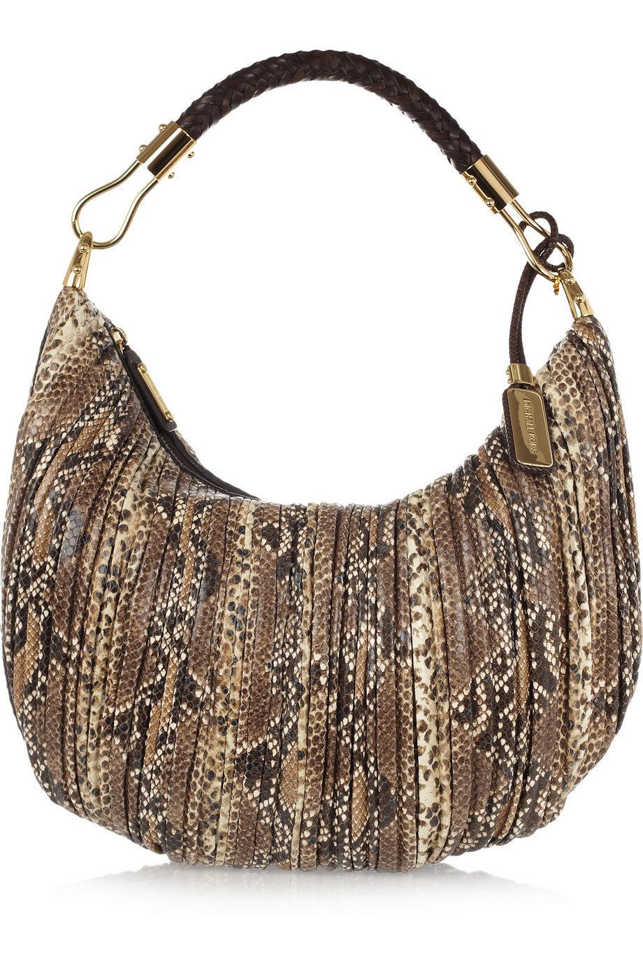 Michael Kors Snakeeffect Leather Shoulder Bag in Brown (snake print) | Lyst