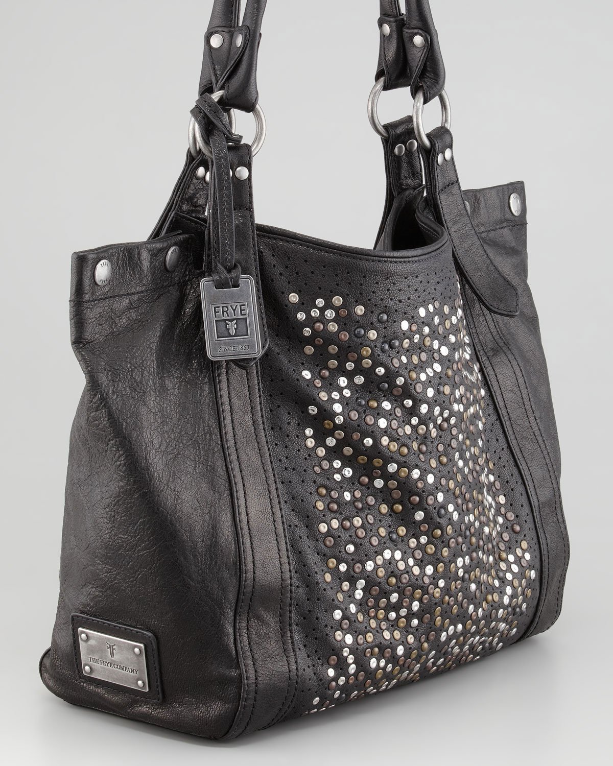 Frye Deborah Studded Tote Bag in Black | Lyst