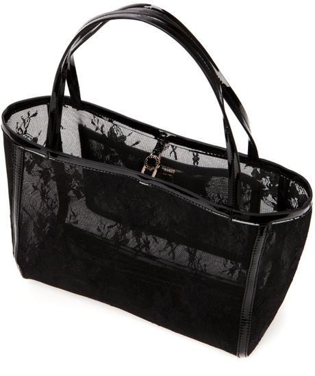 Ted Baker Larton Small Lace Shopper Bag in Black | Lyst
