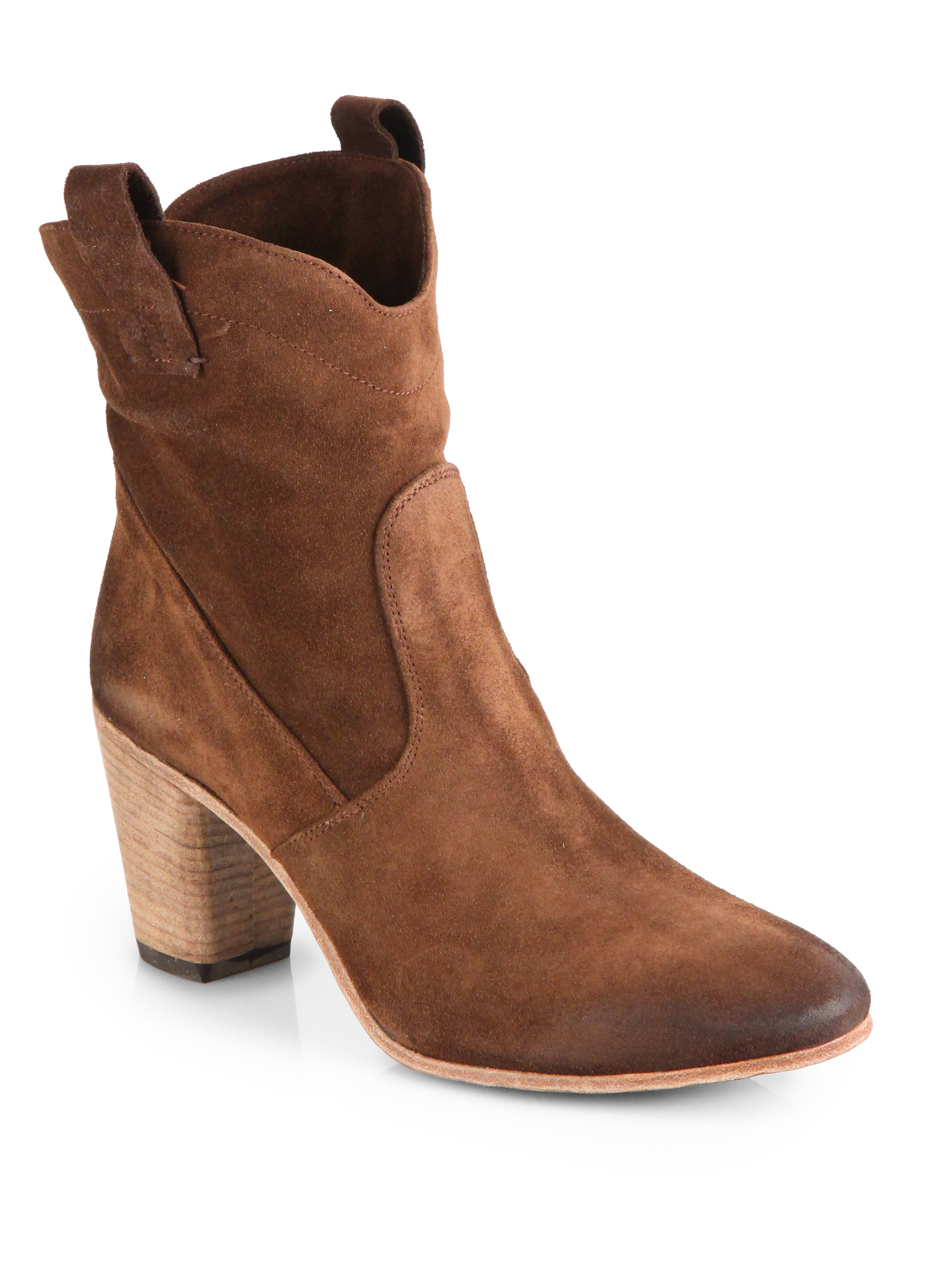 Alberto Fermani Chiara Suede Ankle Boots in Brown | Lyst