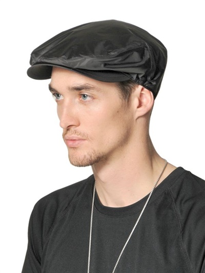Borsalino Water Resistant Nylon Flat Cap in Black for Men | Lyst