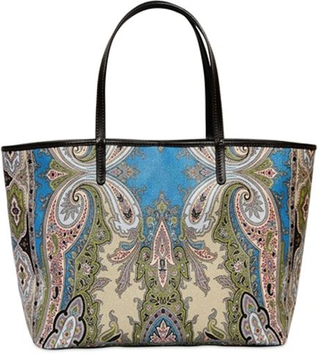 Etro Calcutta Paisley Printed Tote Bag in Multicolor (multi) | Lyst