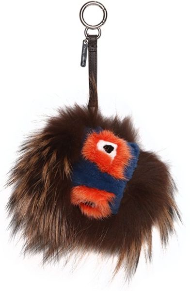 Fendi Silver Fox and Mink Fur Bag Charm in Multicolor (multi) | Lyst