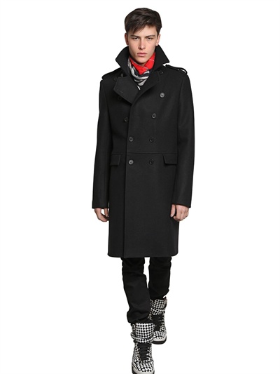 Givenchy Wool Cloth Military Coat in Black for Men | Lyst