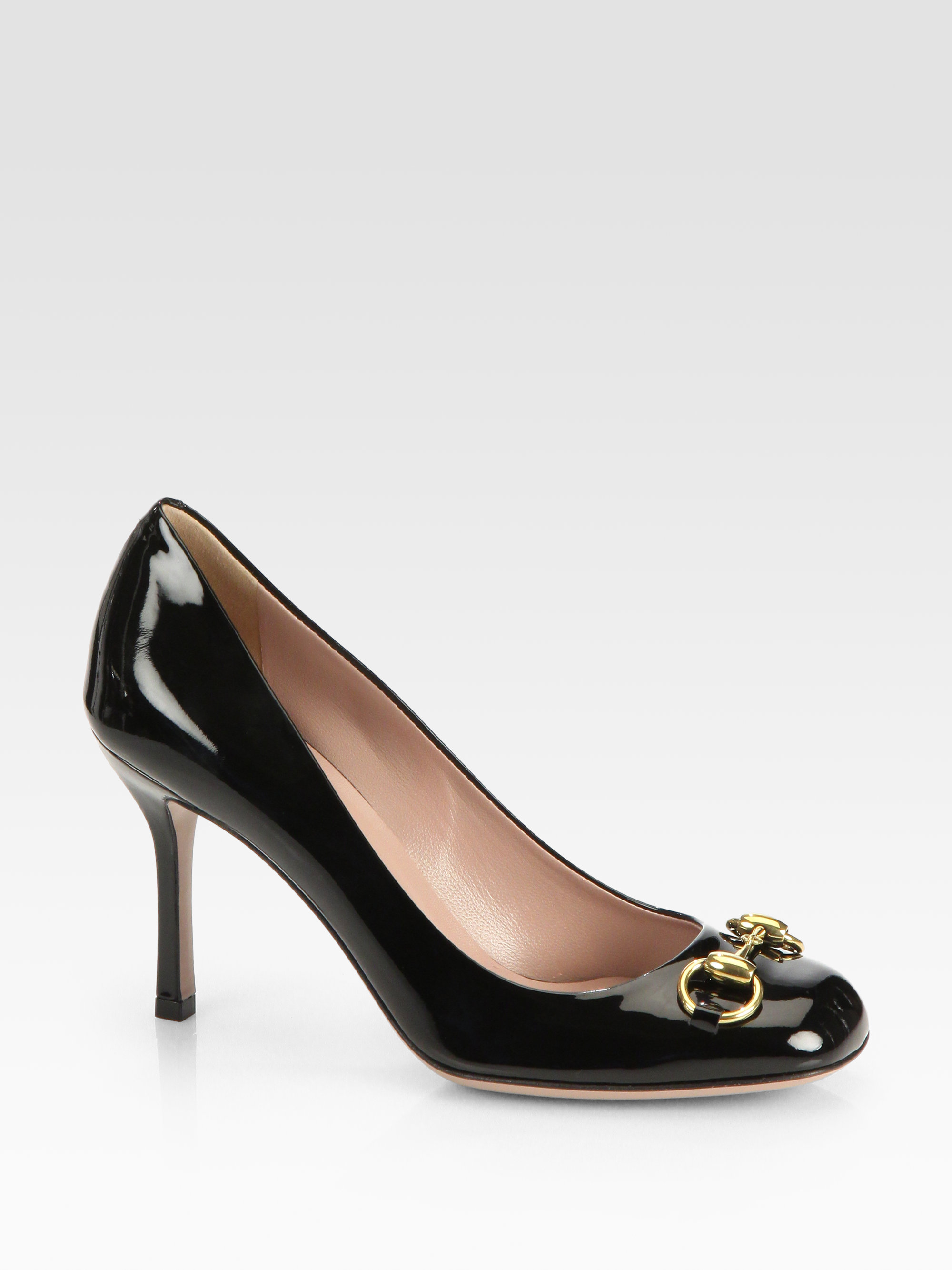 gucci mid heel pump with horsebit