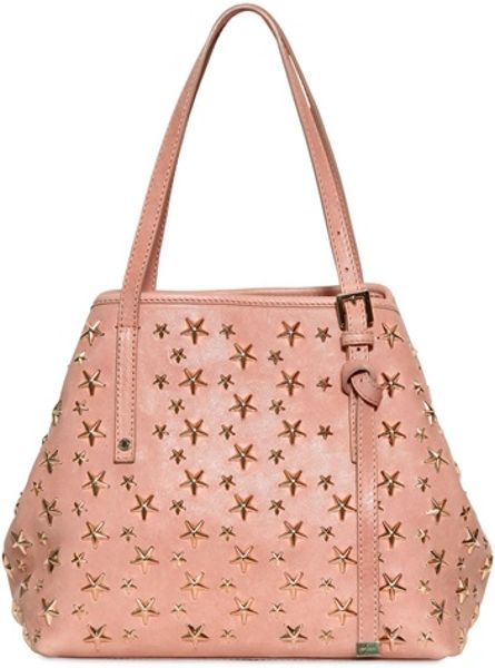 Jimmy Choo Small Sasha Leather Shoulder Bag in Pink (blush/rose gold ...
