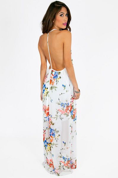Tobi Step Into Spring Maxi Dress in White (white floral) | Lyst