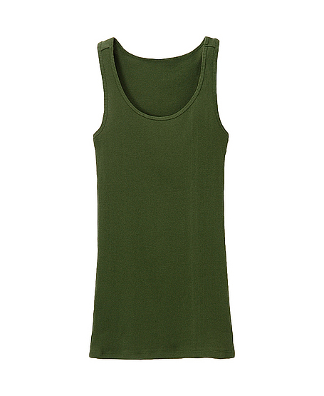 Uniqlo Color Rib Tank Top in Green (dark green) | Lyst