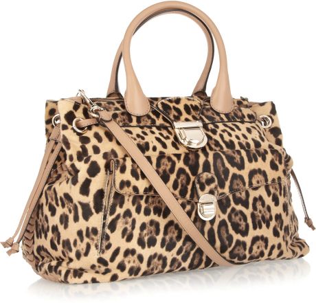Valentino Leopardprint Calf Hair Shoulder Bag in Animal (leopard print ...