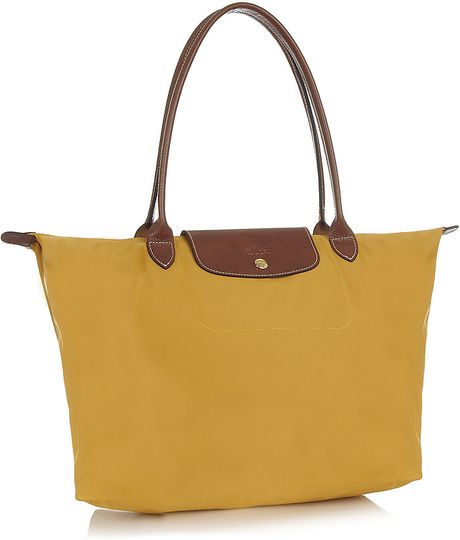 Longchamp Le Pliage Large Shoulder Bag in Brown | Lyst