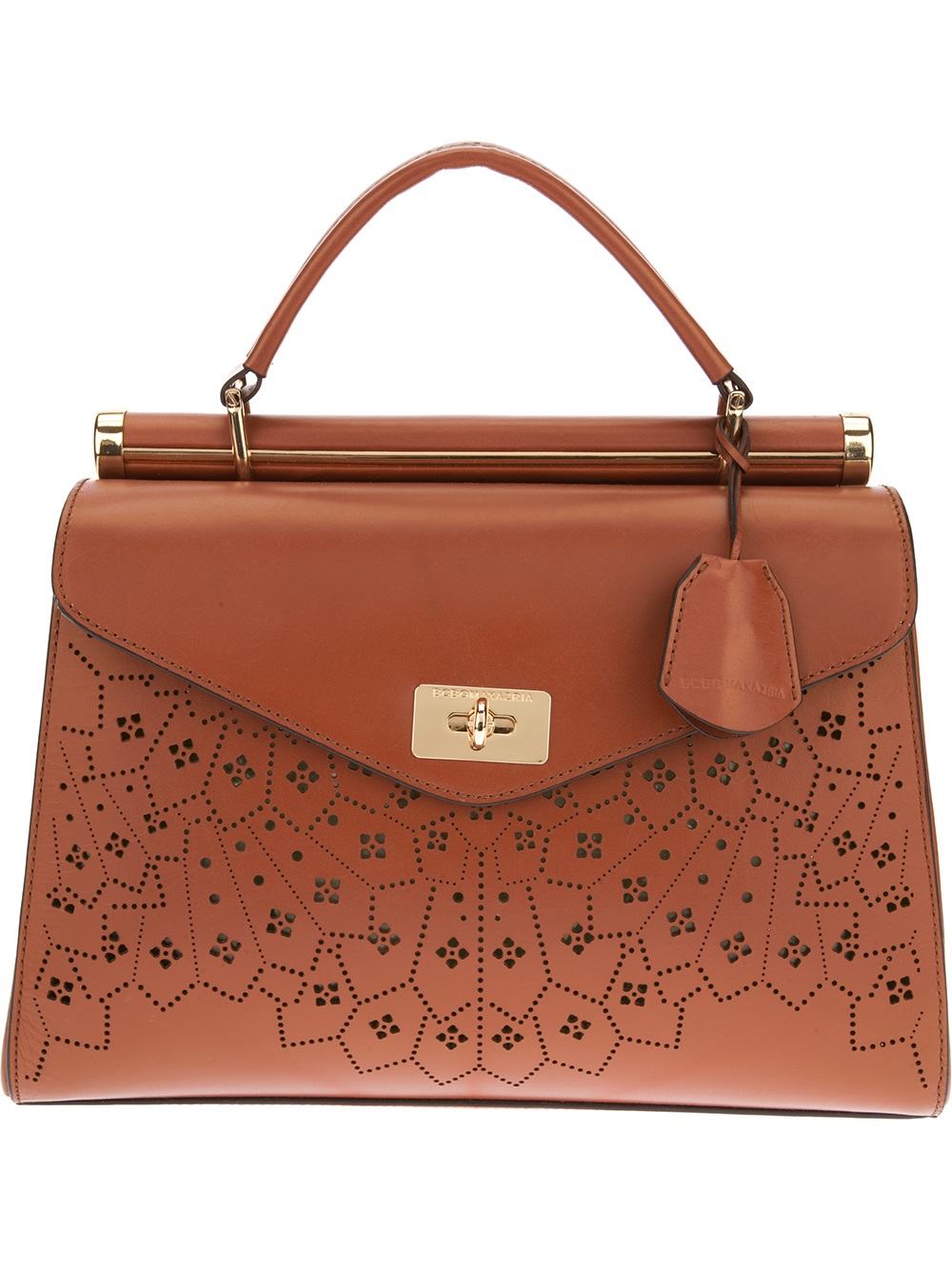 Bcbgmaxazria Perforated Tote in Brown | Lyst