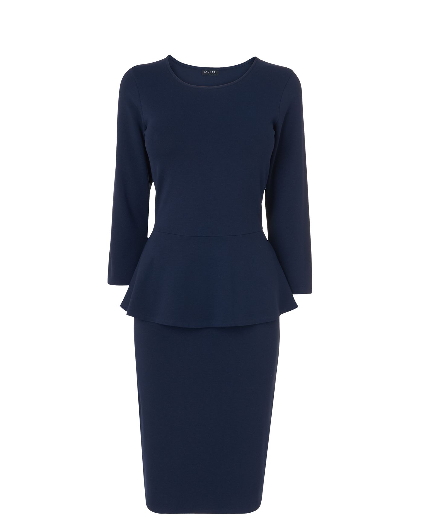 Lyst - Jaeger Jersey Peplum Dress in Blue