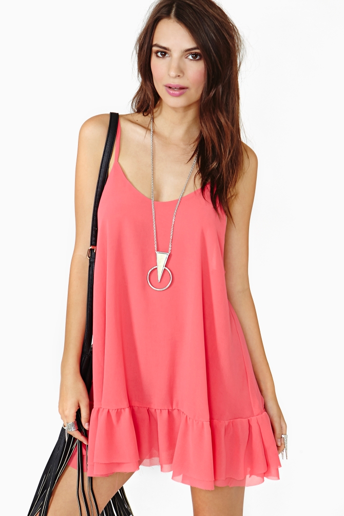 Nasty Gal Warm Summer Nights Dress Coral in Pink (coral) | Lyst