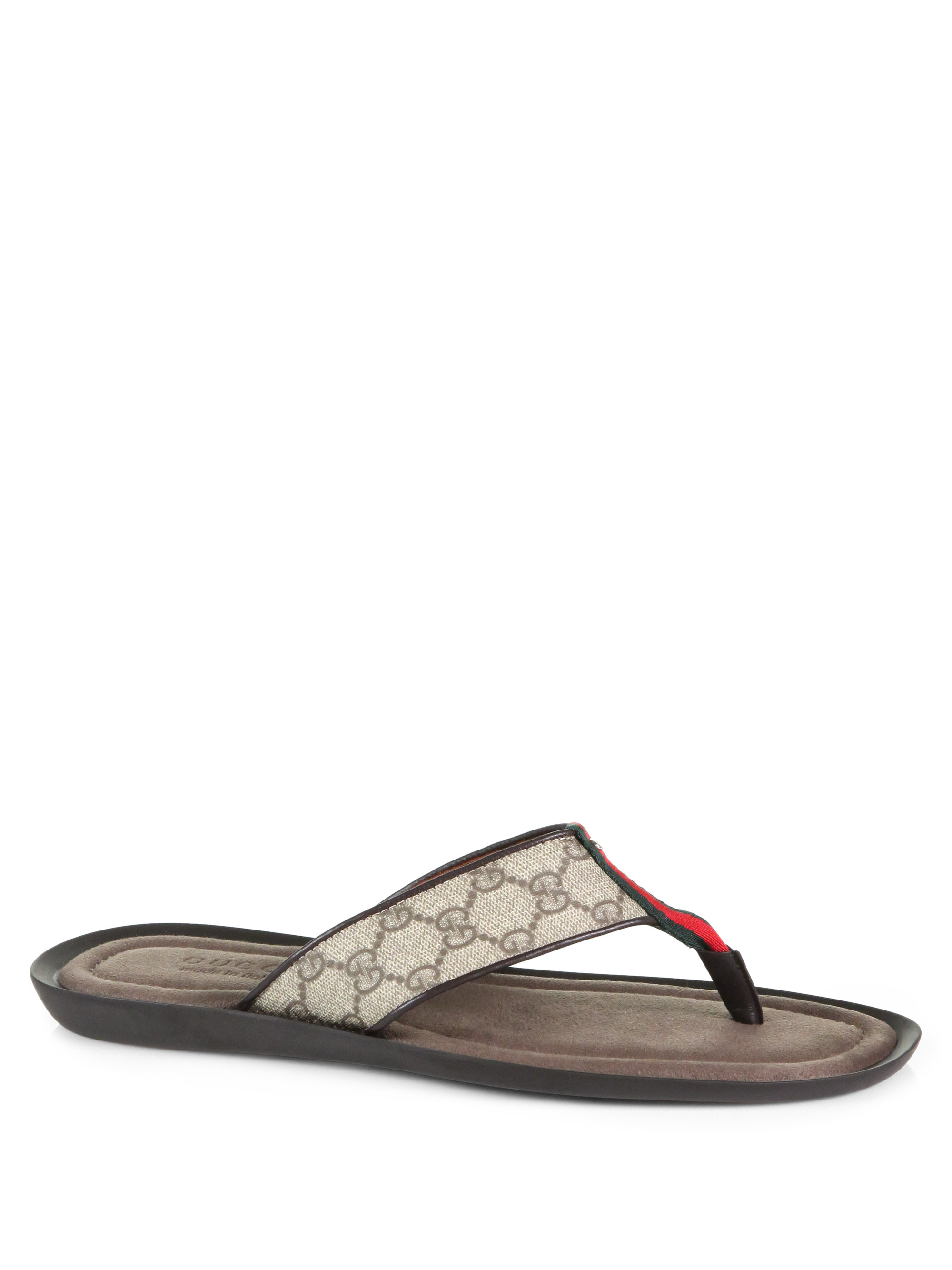  Gucci  Thong Sandal  in Gray for Men Lyst