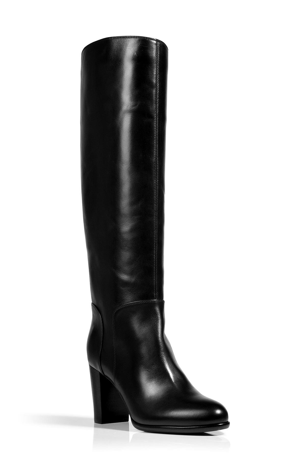 Sergio rossi Leather Tall Boots in Black in Black | Lyst