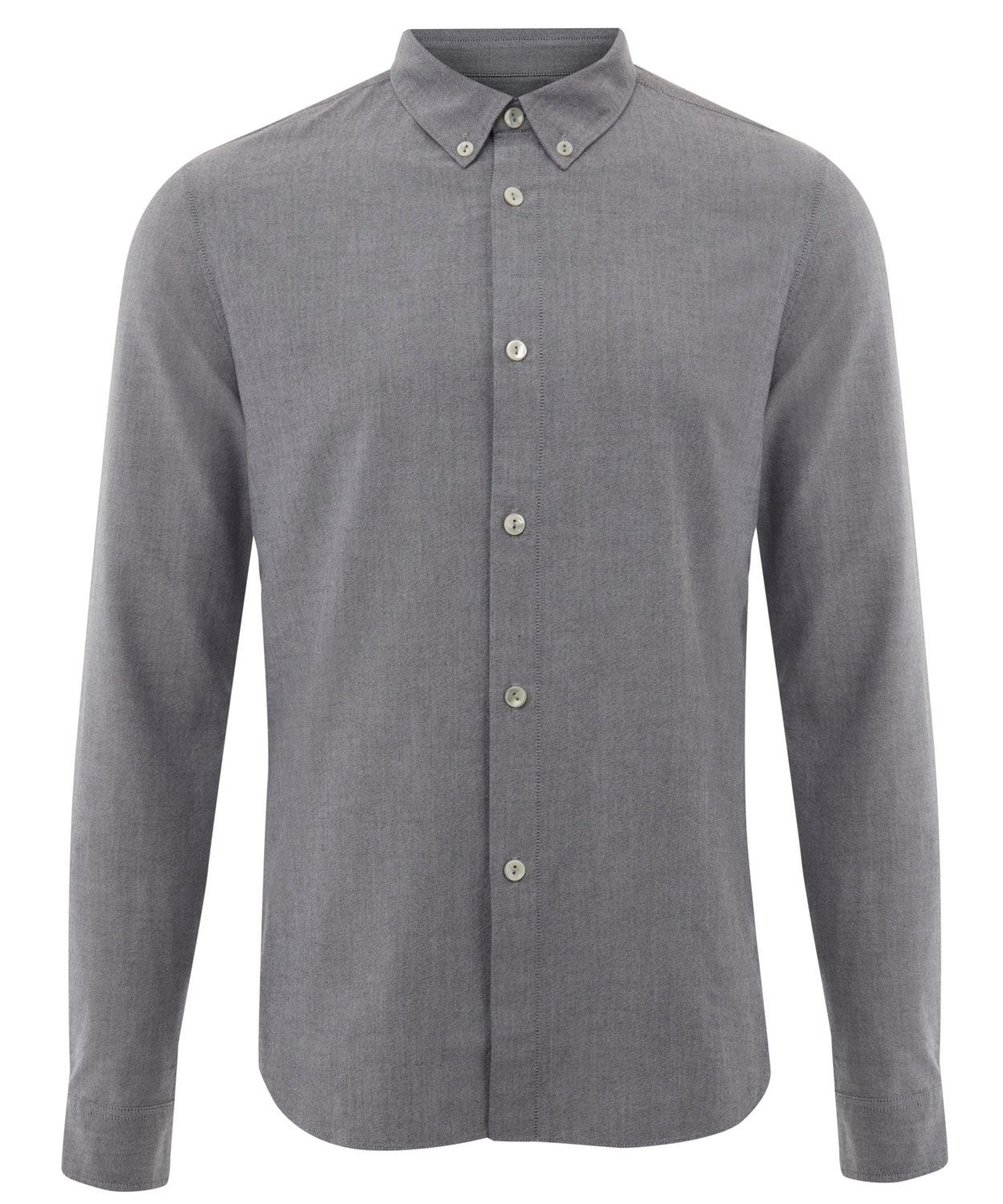 Lyst A.P.C. Mid Grey Buttondown Oxford Cotton Shirt in Gray for Men