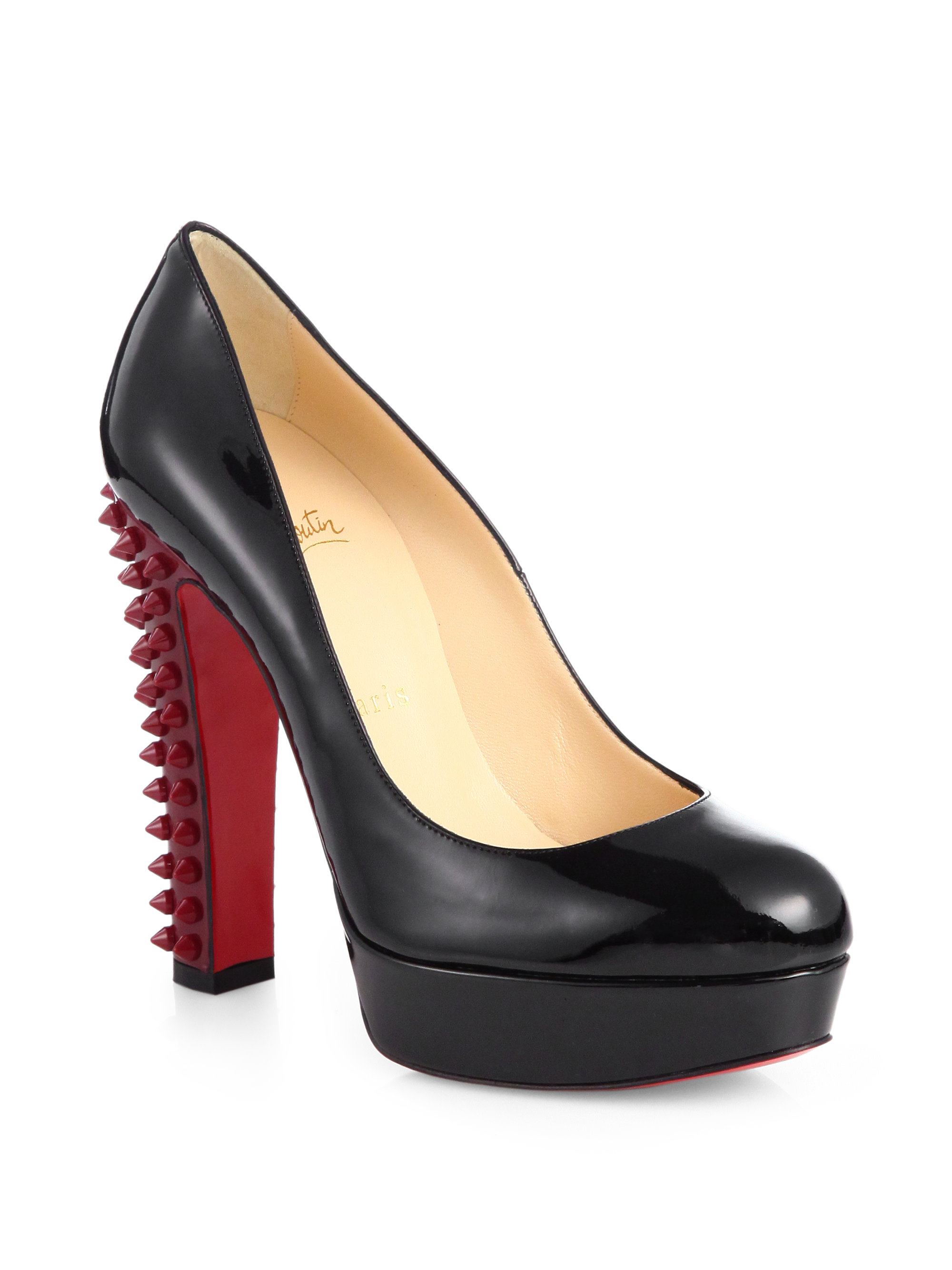 christian louboutin black leather