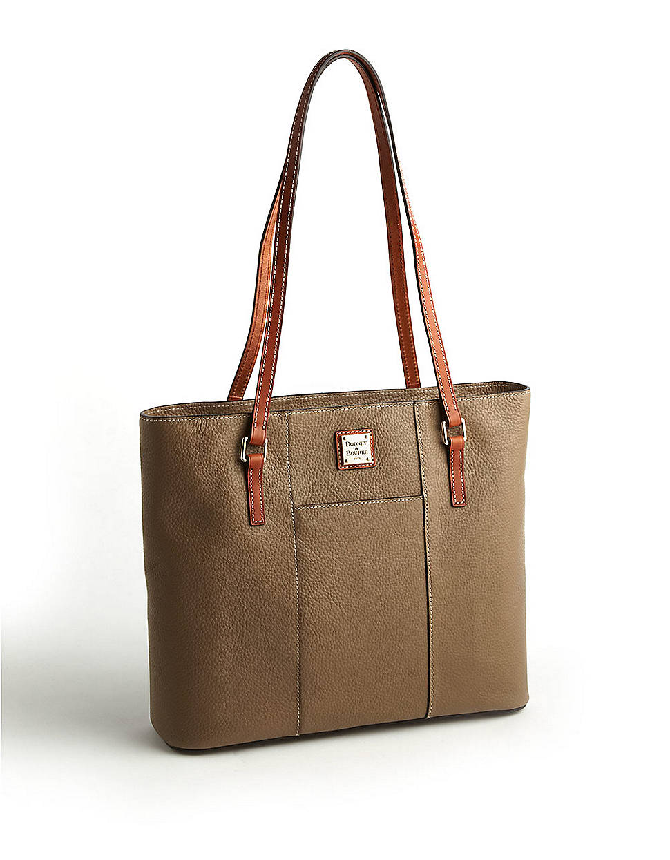Dooney & Bourke Lexington Leather Shopper Tote Bag in Brown (taupe) | Lyst