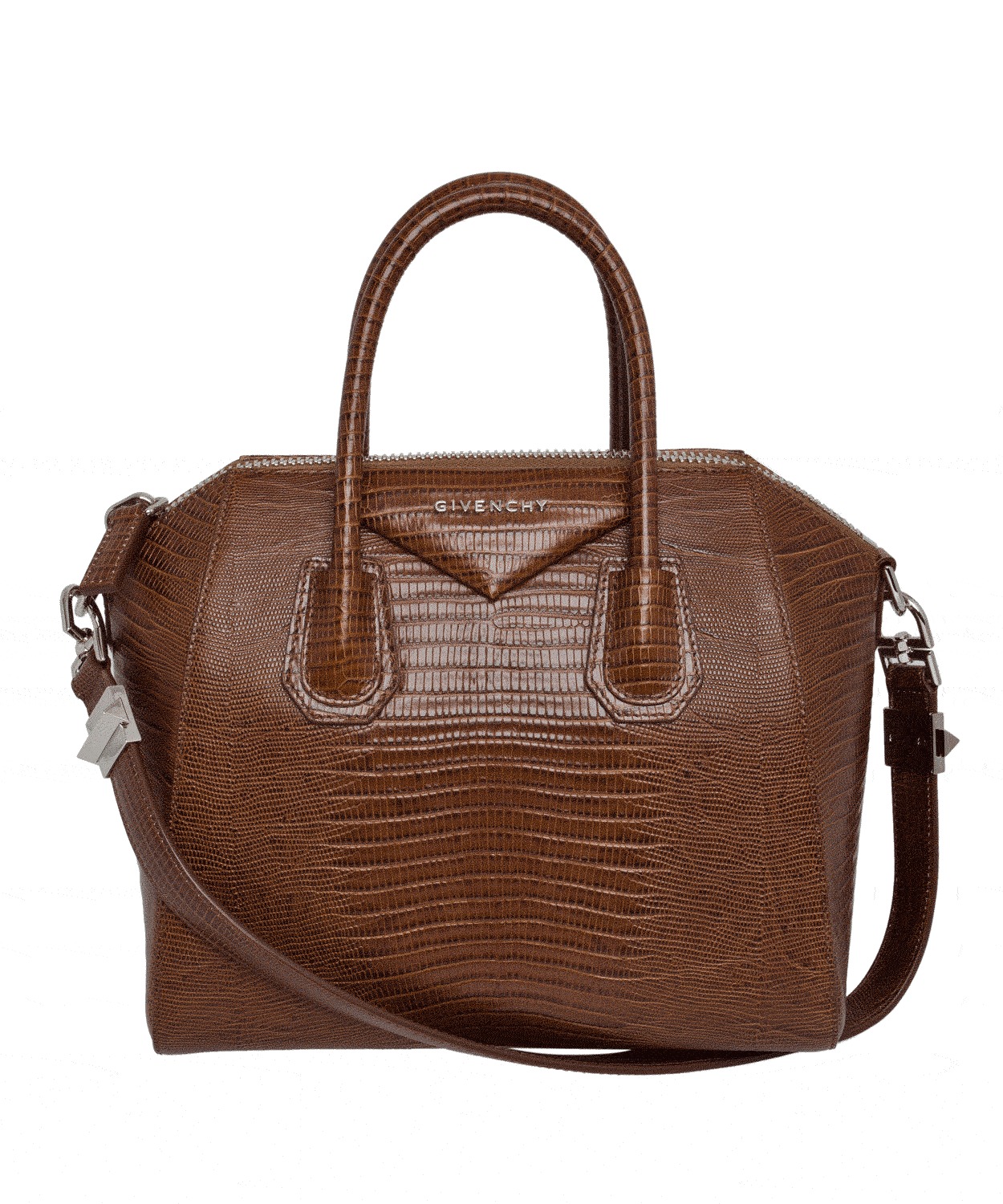 Lyst - Givenchy Tan Antigona Medium Croc Embossed Leather Tote Bag in Brown