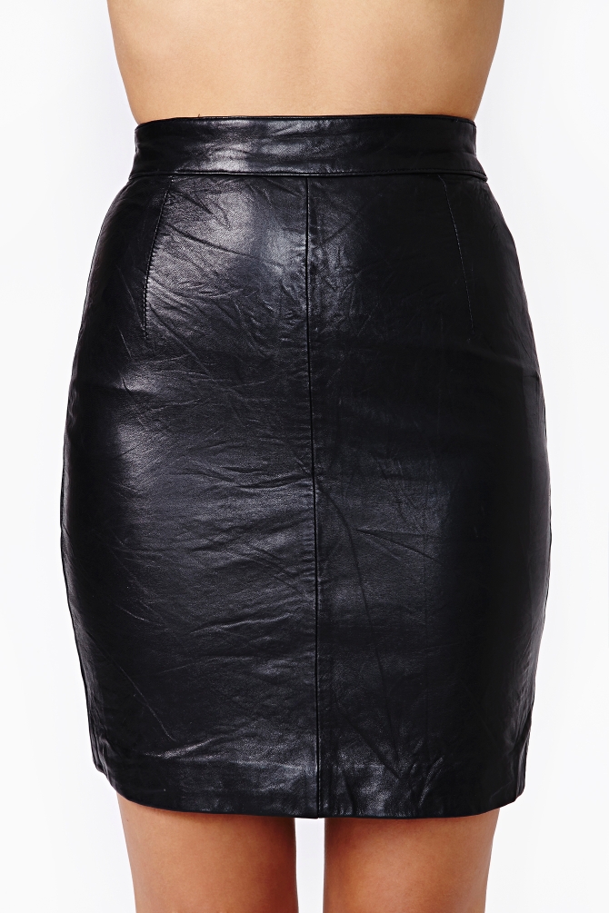 Nasty Gal Scorpio Rising Leather Skirt in Black (vintage) | Lyst