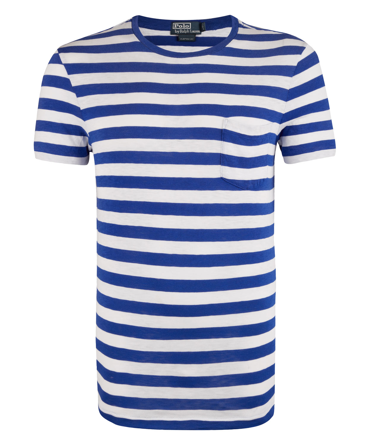 Lyst - Polo Ralph Lauren Blue and White Stripe Pocket Tshirt in Blue ...