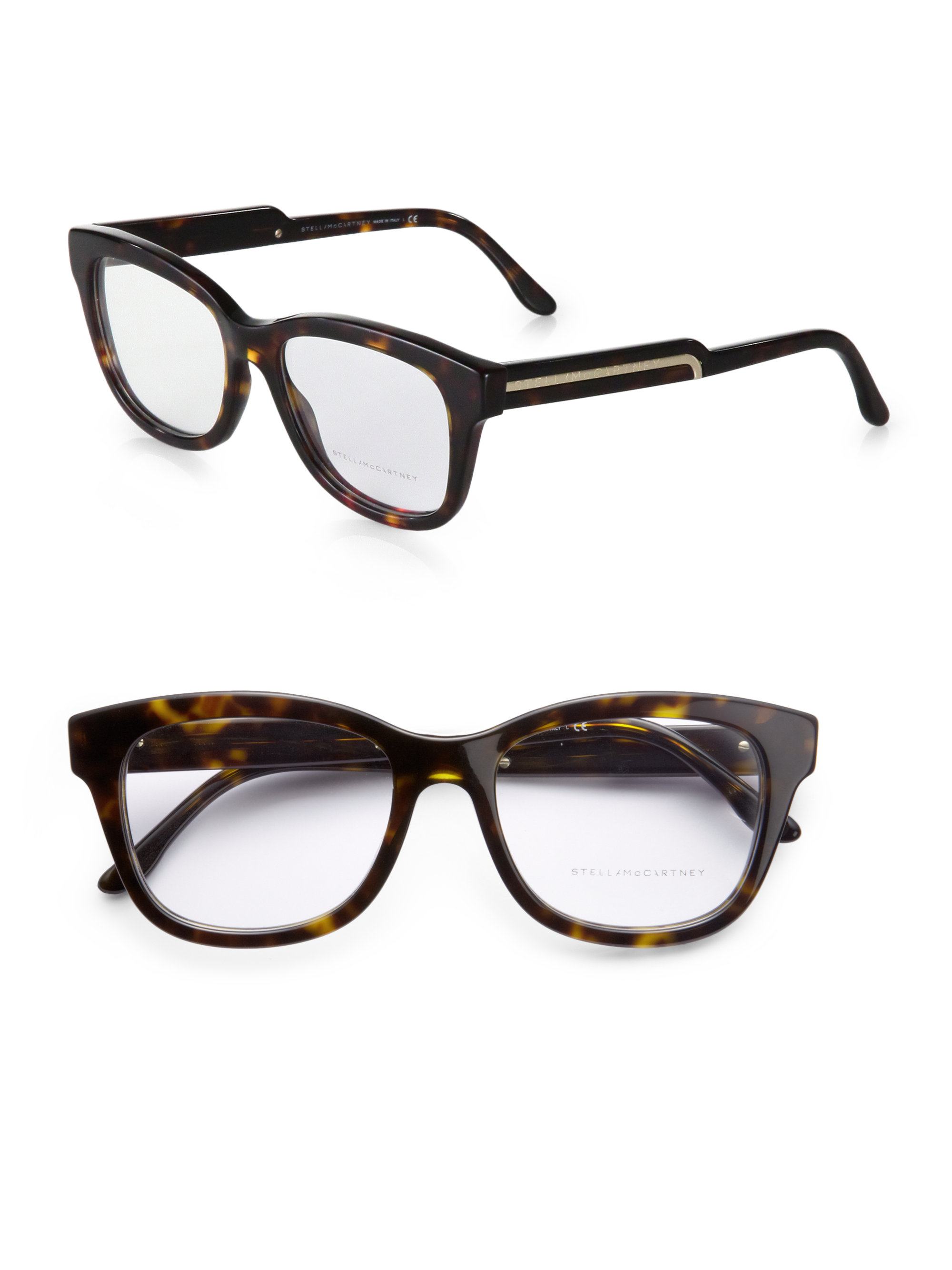 stella mccartney dark brown tortoise square reading glassesbrown tortoise product 1 10721610 833628838