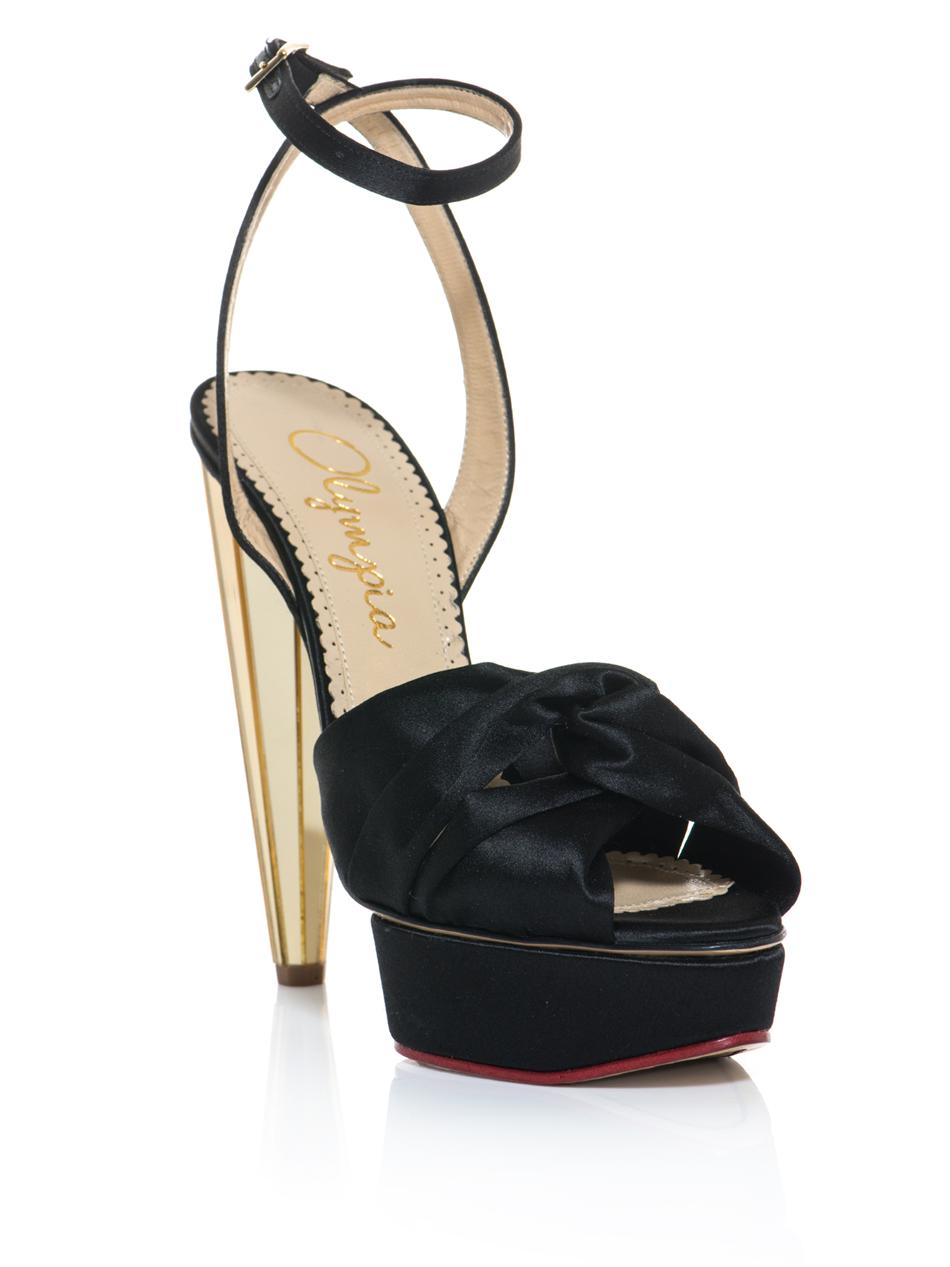 Lyst - Charlotte Olympia Showtime Mirrored Heel Shoes in Black
