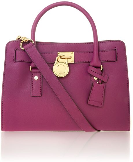 Michael By Michael Kors Hamilton Purple Crossbody Bag in Purple | Lyst