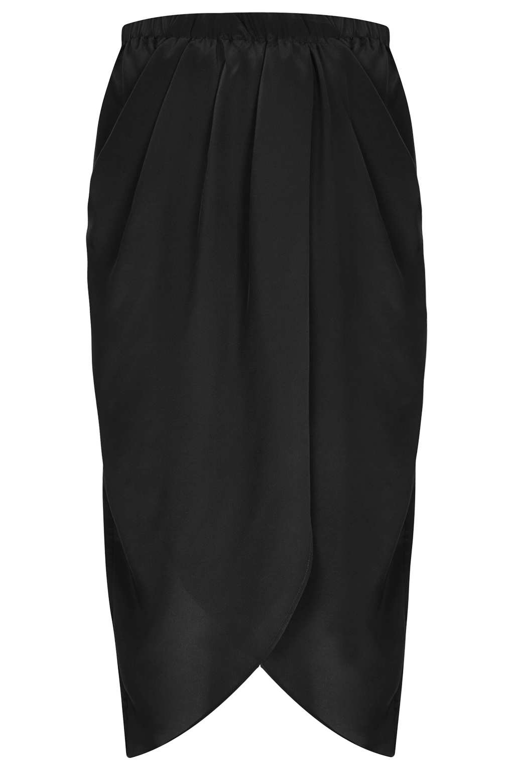 Topshop Silk Wrap Skirt By Boutique in Black | Lyst