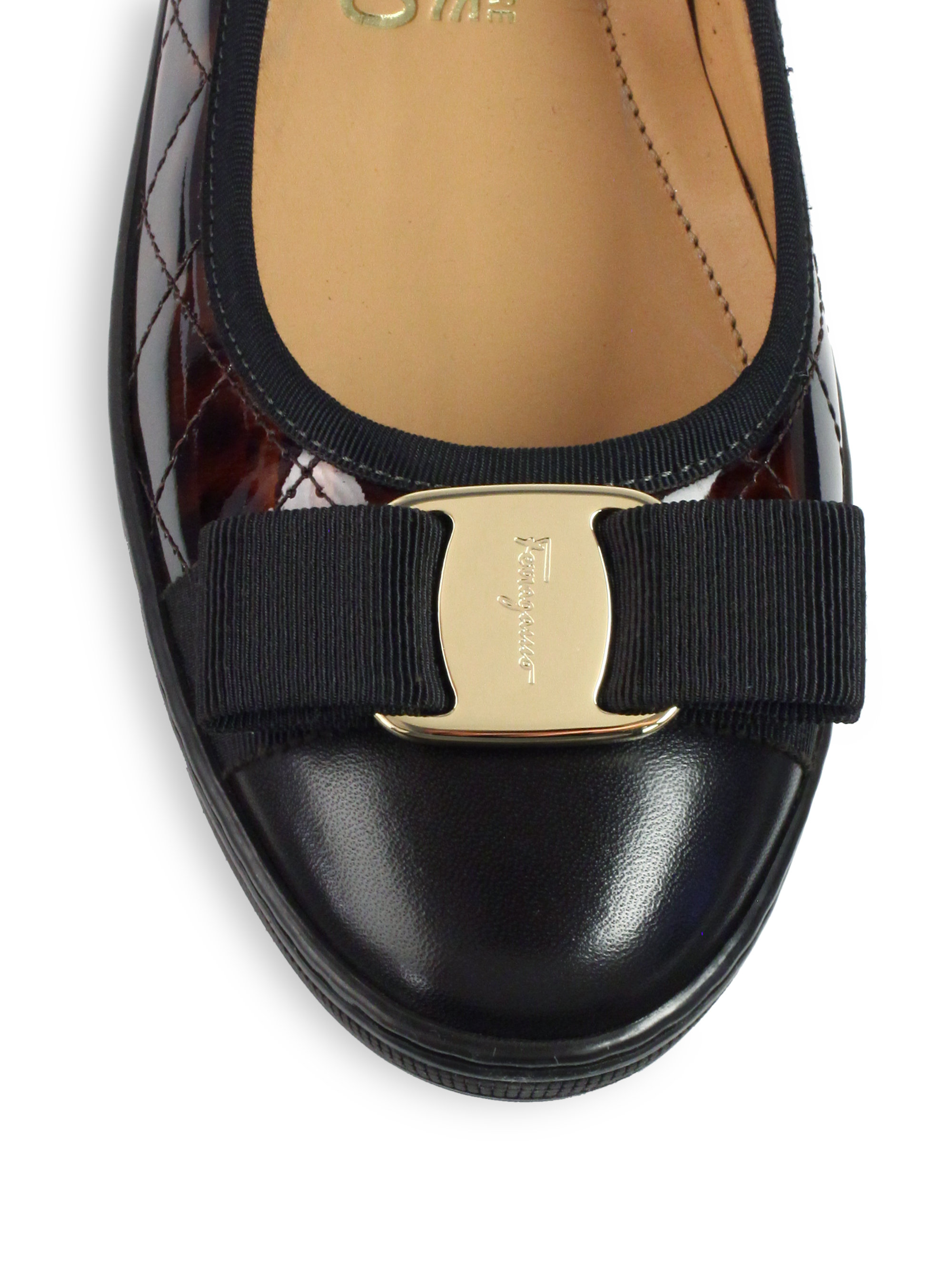 salvatore ferragamo rufina quilted flats