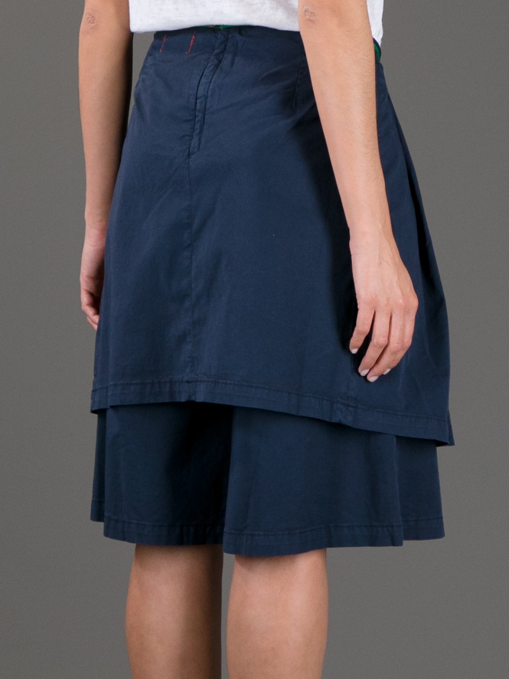 Lyst - Pence Layered Culotte Skirt in Blue