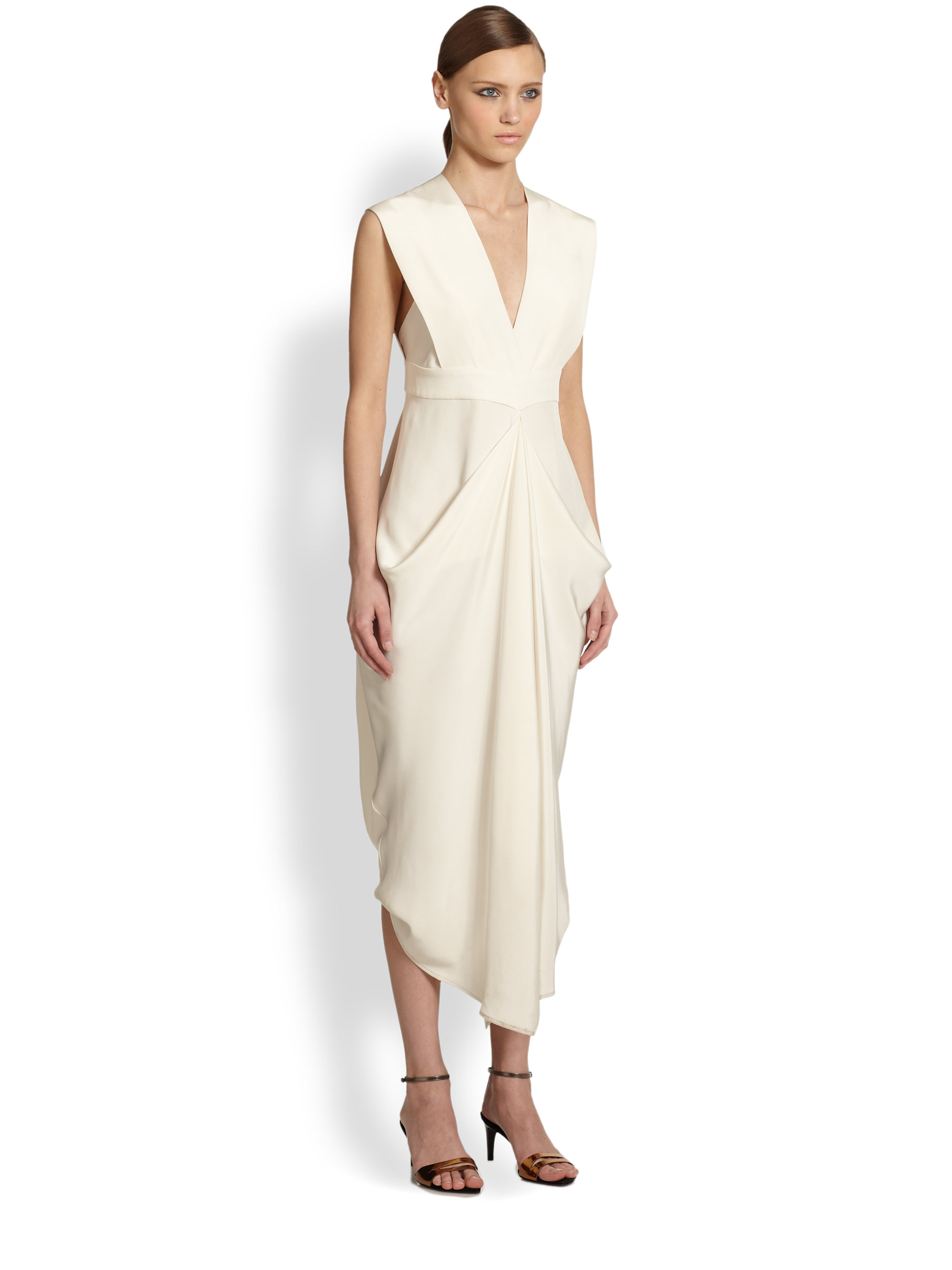 Lyst Zero Maria Cornejo Silk Milu Dress In White Gallery