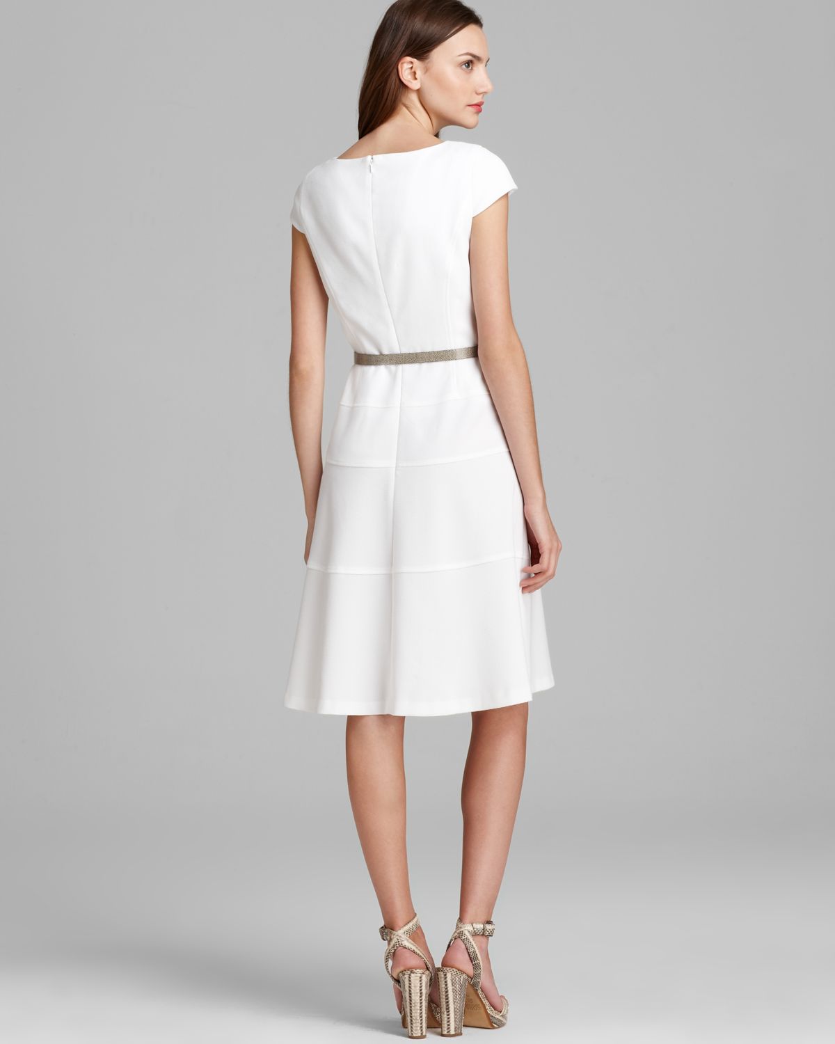 Lyst - Anne Klein Swing Dress Cap Sleeve in White
