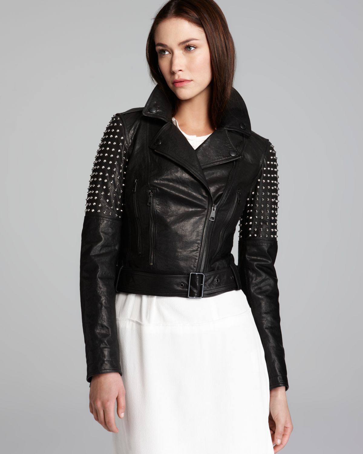 Burberry Brit Leather Moto Jacket
