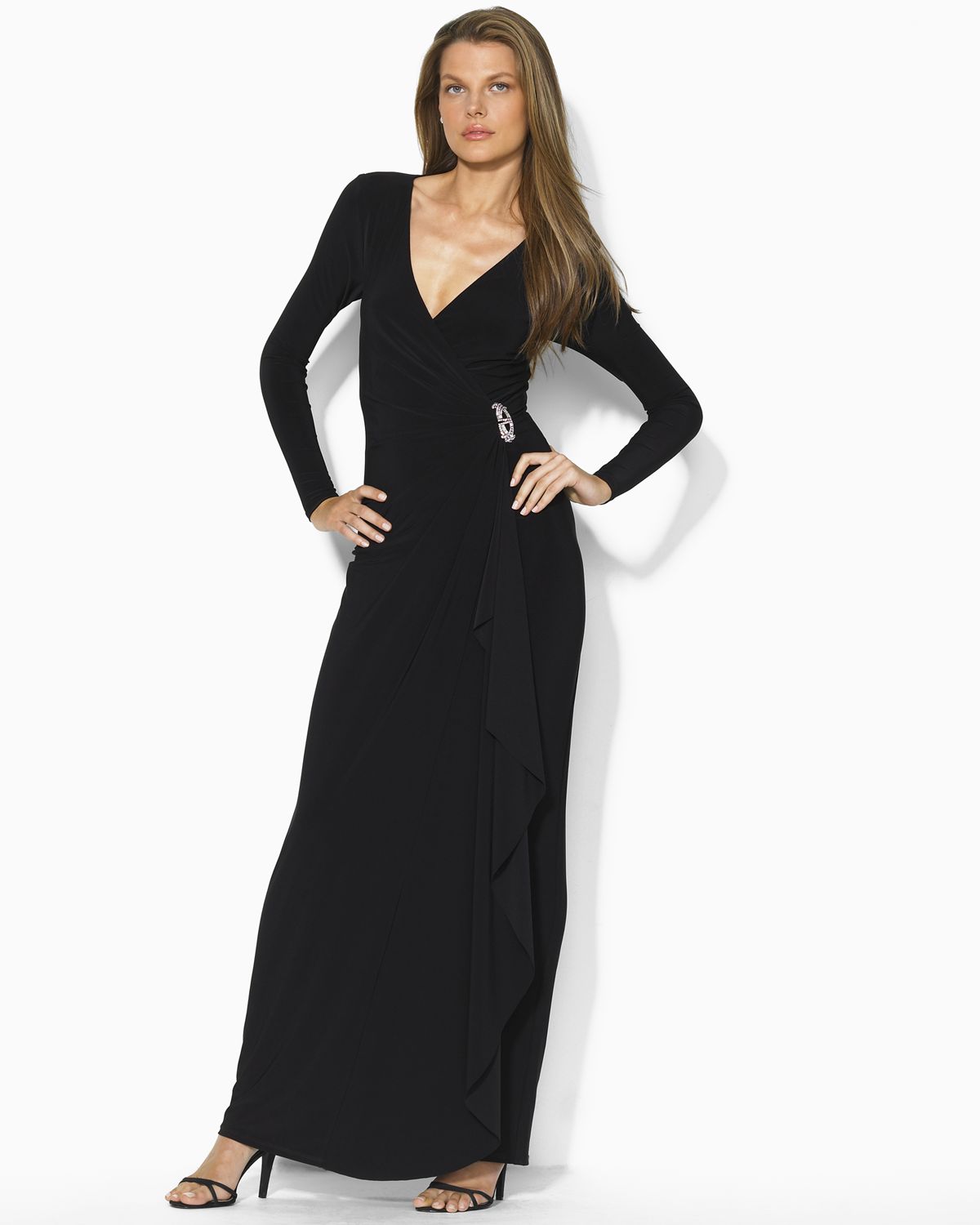 Long sleeve ralph 2024 lauren evening dresses