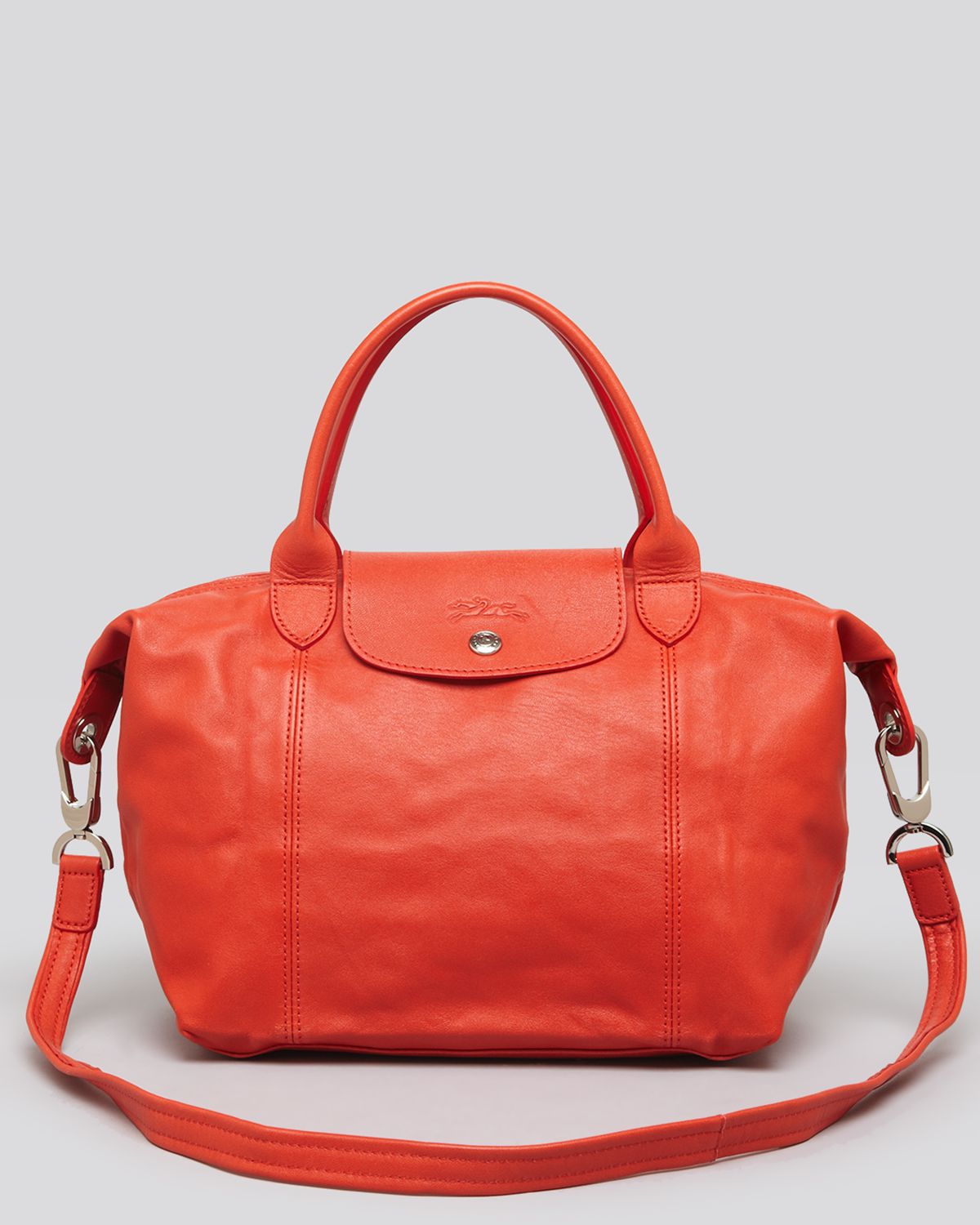 Lyst Longchamp Shoulder Bag Le Pliage Leather Cuir Small In Red Gallery
