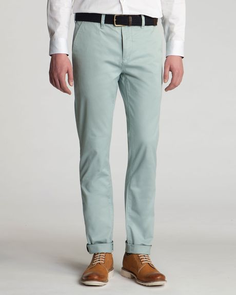 Ted Baker Aragog Slim Fit Chino Pants in Green for Men (mint) | Lyst