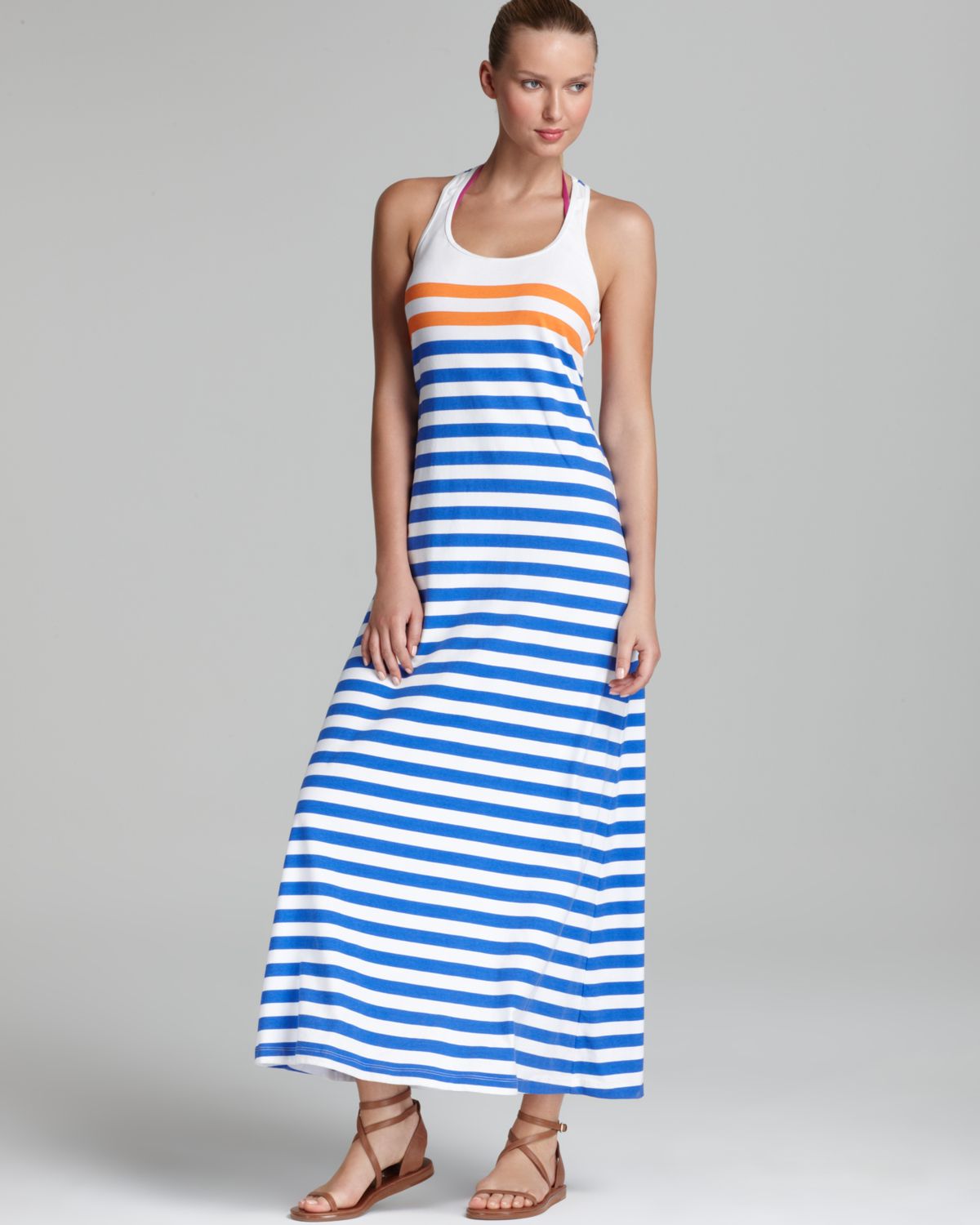 Tommy bahama Striped Long Tank Swimsuit Cover Up Dress in Blue | Lyst